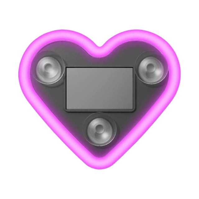 BotaniNest Solar Powered Heart Shaped Window LED Atmosphere Light Auto On Off Ambient Glow For Vehicle 1pc