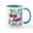 White/Blue Inside, variant on CafePress - Happy Easter Mug - 11 oz Ceramic Mug - Novelty Coffee Tea Cup