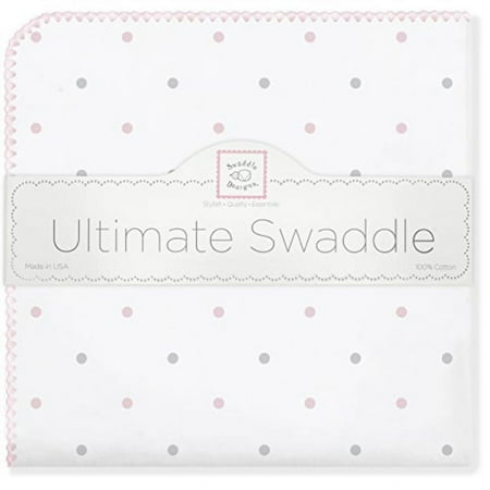 UPC: 0810284016624 | swaddledesigns ultimate winter swaddle x-large receiving blanket made in usa premium cotton flannel pastel pink dots (mom s choice award winner)
