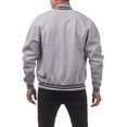 thumbnail image 4 of Pro Club Men's Varsity Fleece Baseball Jacket, Heather Gray/Heather Gray, 2X-Large, 4 of 4