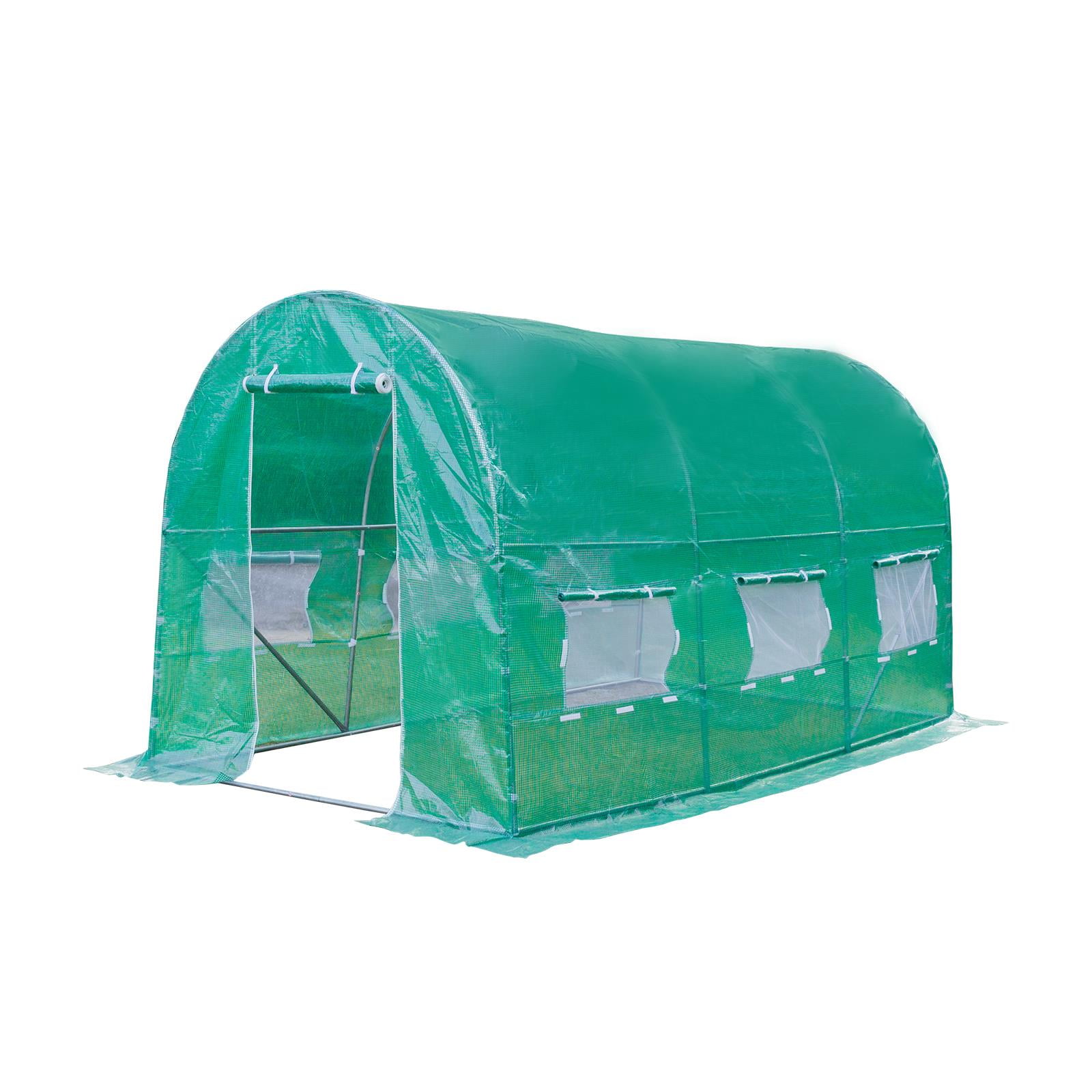 SHANGXING Walk in Greenhouse Replacement Cover with Roll-Up Zipper Door-28x56x76 Inch PE Plant Gardening Greenhouse Cover for Gardening Plants Cold Frost Protection Wind Rain Proof No Frames Include