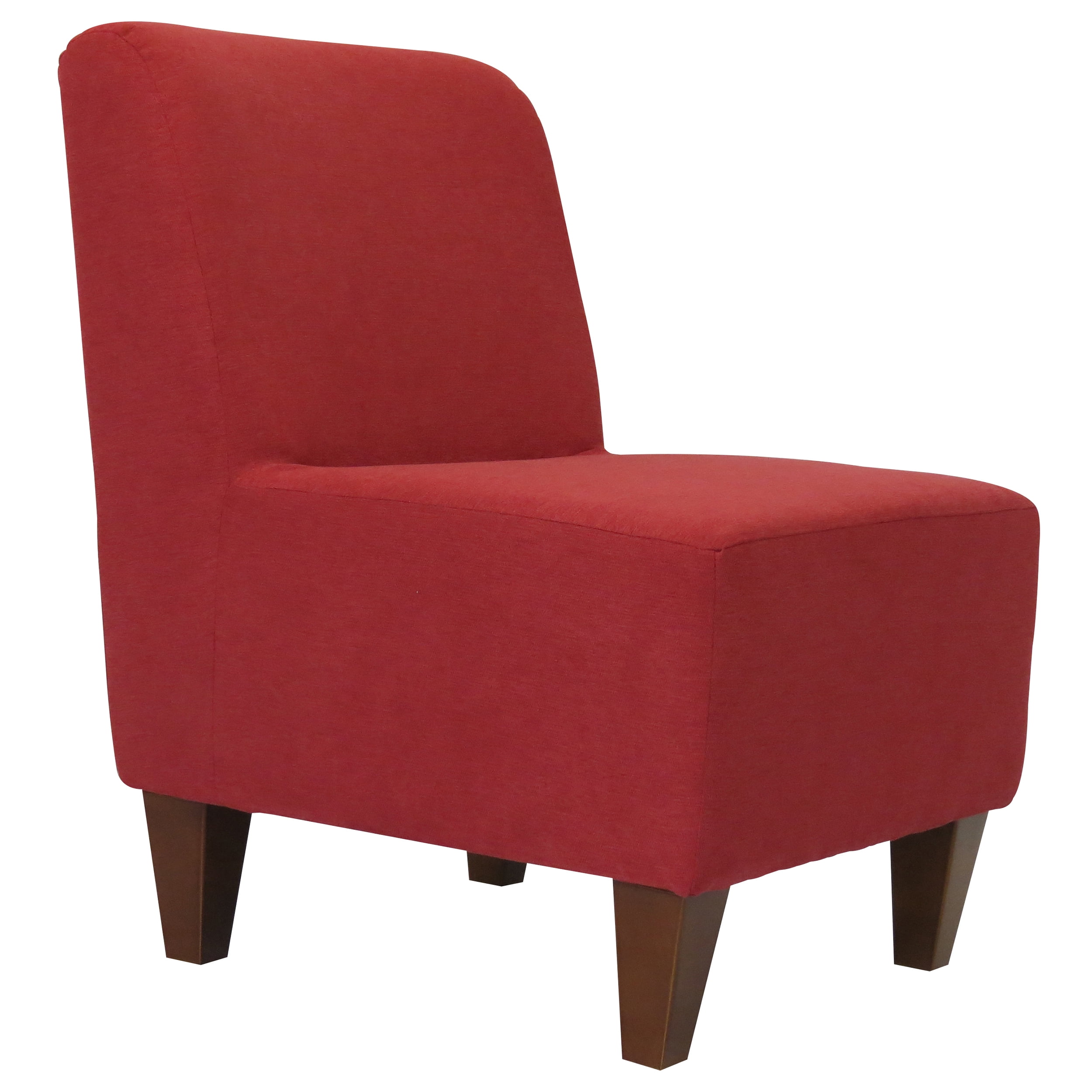 Fox Hill Trading Penelope Armless Slipper Chair, Marsala Red