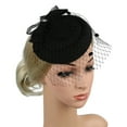 thumbnail image 5 of IDALL Fascinators Hats Tea Party Hats Fascinators Hat Tea Party Headwear Ribbons Feathers on a Headband and a Clip Party Hats Fascinator Headband Black One Size, 5 of 7