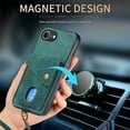 thumbnail image 3 of Dteck Wallet Case for iPhone 16E, Shockproof with Wrist Strap and Card Slot Shell Premium PU Leather Magnetic Anti Scratch Cover, Green, 3 of 7