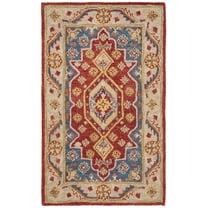 SAFAVIEH Antiquity Steve Traditional Wool Area Rug, Red/Blue, 2' x 3'
