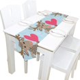 thumbnail image 5 of ColourLife Table Runner Valentine's Day Cute Deer Washable Table Cloth Runner for Holiday Home Wedding Table Top Decoration 13x70 Inches, 5 of 5