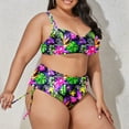 thumbnail image 1 of WILLBEST Trajes de Baño Para Mujer, Conjunto de Bikini de Estilo Sexy de Talla Grande Para Mujer, Traje de Baño Colorido Con Efecto Tie-Dye Ajustable, Traje de Baño de 2 Piezas de Cintura Alta, 1 of 8