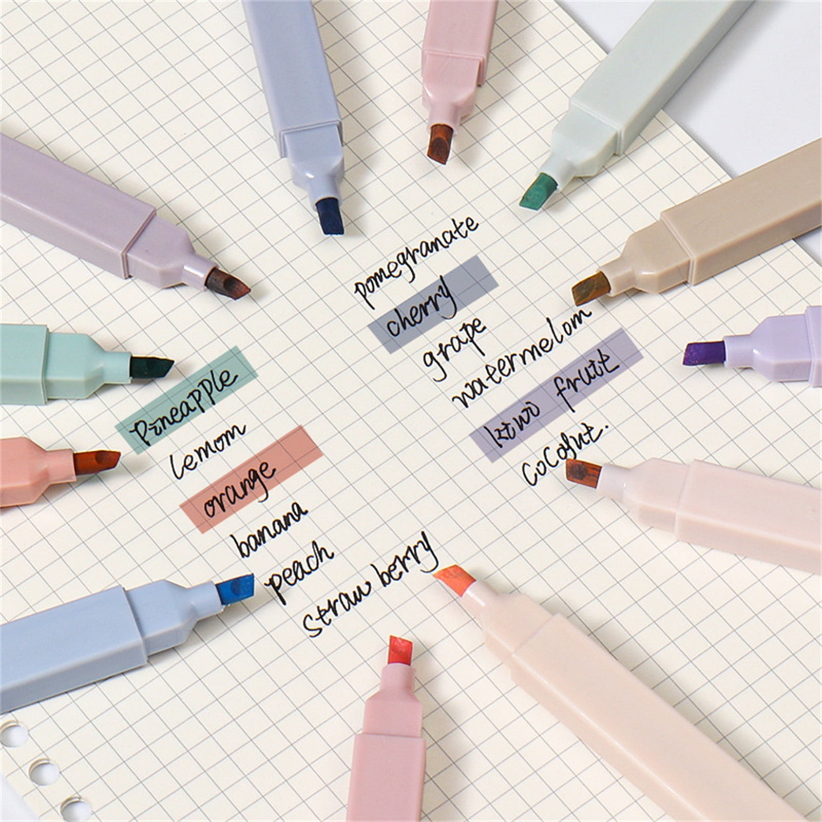 Leery Novelty Cute Mini Bear Highlighter Pens & Assorted Macaron Colors Chisel Tip Marker Pens for Writing Graffiti Stationery,Drawing Pens for