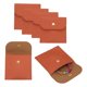 thumbnail image 1 of Bolsa de Joyería de Cuero PU Uxcell, 6 Pcs 8 x 8 cm - Bolsa de Joyería con Botón a Presión, Bolsa de Viaje Pequeña Cuadrada para Empaque de Aretes, Anillos, Collares (Naranja), 1 of 6