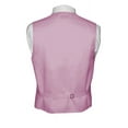 thumbnail image 2 of BEST TUXEDO Men's Formal, Prom, Wedding, Homecoming, Tuxedo Vest, Tie & Hankie Set in Pink Solid Satin - 5XL, 2 of 3