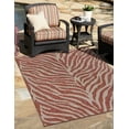 thumbnail image 3 of Unique Loom Outdoor Safari Collection Area Rug - Tsavo (3' 1" x 5' 3" Rectangle Rust Red/Ivory), 3 of 12