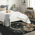 thumbnail image 4 of Floral Rugs for Living Room - Washable Rugs Floral Rug & Home Decor, 2x3 Area Rug, Botanical Flower Rugs for Entryway, Non Slip Low Pile Small Indoor Door Mat, Girls Black Carpet & Room Decorations, 4 of 7