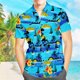 thumbnail image 1 of Camisa con estampado floral con botones y solapa de manga corta Blusa de moda informal de verano para hombres, 1 of 5