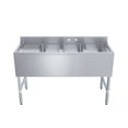thumbnail image 2 of AmGood 48 in. x 18-3/4 in. Three Compartment Under Bar Sink with Left Drainboard. 48 in. x 18-3/4 in. x 30 in. with 3 in. Backsplash, 10 in. x 14 in. x 10 in. Bowls. NSF, 2 of 5