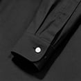 thumbnail image 6 of TKKCS Mens Long Sleeve Button Down Shirts Cotton Blend Stretch Regular Fit Casual Business Dress Shirts with Chest Pocket Black S, 6 of 7