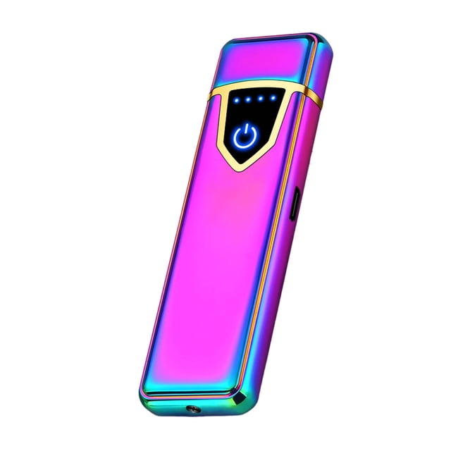 Colorful Usb Rechargeable Electric Lighter Arc Plasma Flameless Design Windproof And Safe For Indoor Outdoor And Survival Use