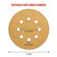 thumbnail image 2 of 5 inch 8-Hole 40-800 Grit Sandpaper Hook Loop Orbital Sander Paper Sanding Discs, 2 of 9