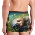 thumbnail image 5 of Daiia Daisy Sleeping Sloth Men's Underwear Boxer Briefs, Cotton Stretch Moisture-Wicking Underwear-Small, 5 of 9