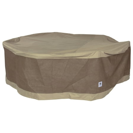 Outdoor Coffee Table Furniture Cover Duck Covers Elegant Round Patio Table Cover & Chair Cover Set - Water Resistant Outdoor Furniture Cover, 100L x 26D x 44H, Swiss Coffee ()