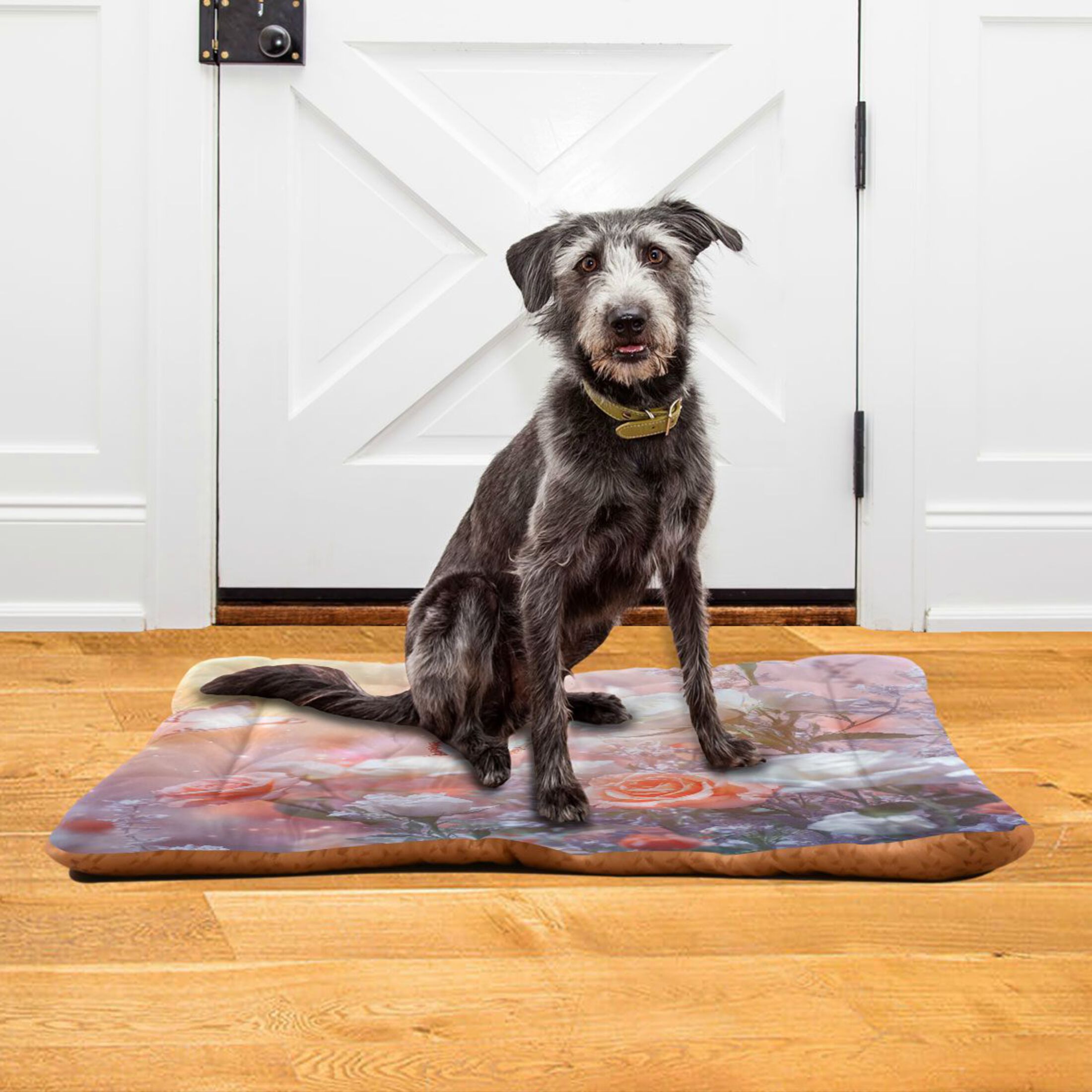 Qxltty Butterfly Gardens Ped Pad Wear-resistant and Hard to Bite Through Sleeping Pad for Small Medium Large Dogs Winter Pet Bed 36×24in