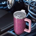 thumbnail image 6 of Leopard Print 40oz Tumbler– Stainless Steel Insulated Tumbler with Handle and Straw, Large Capacity Travel Cup for Hot & Cold Drinks, 6 of 6