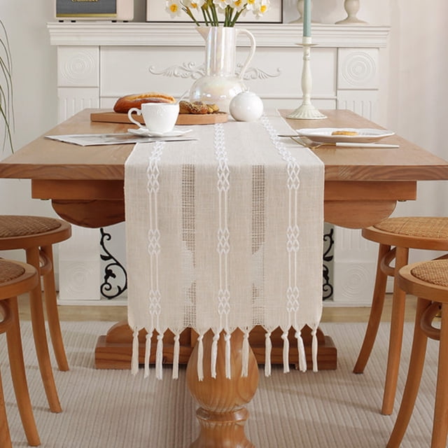 Tapetes cuadrados de 70 "de largo con bandera de mesa Sin pliegues Bandera de mesa Adecuado para tocador Mesa de café Buffet
