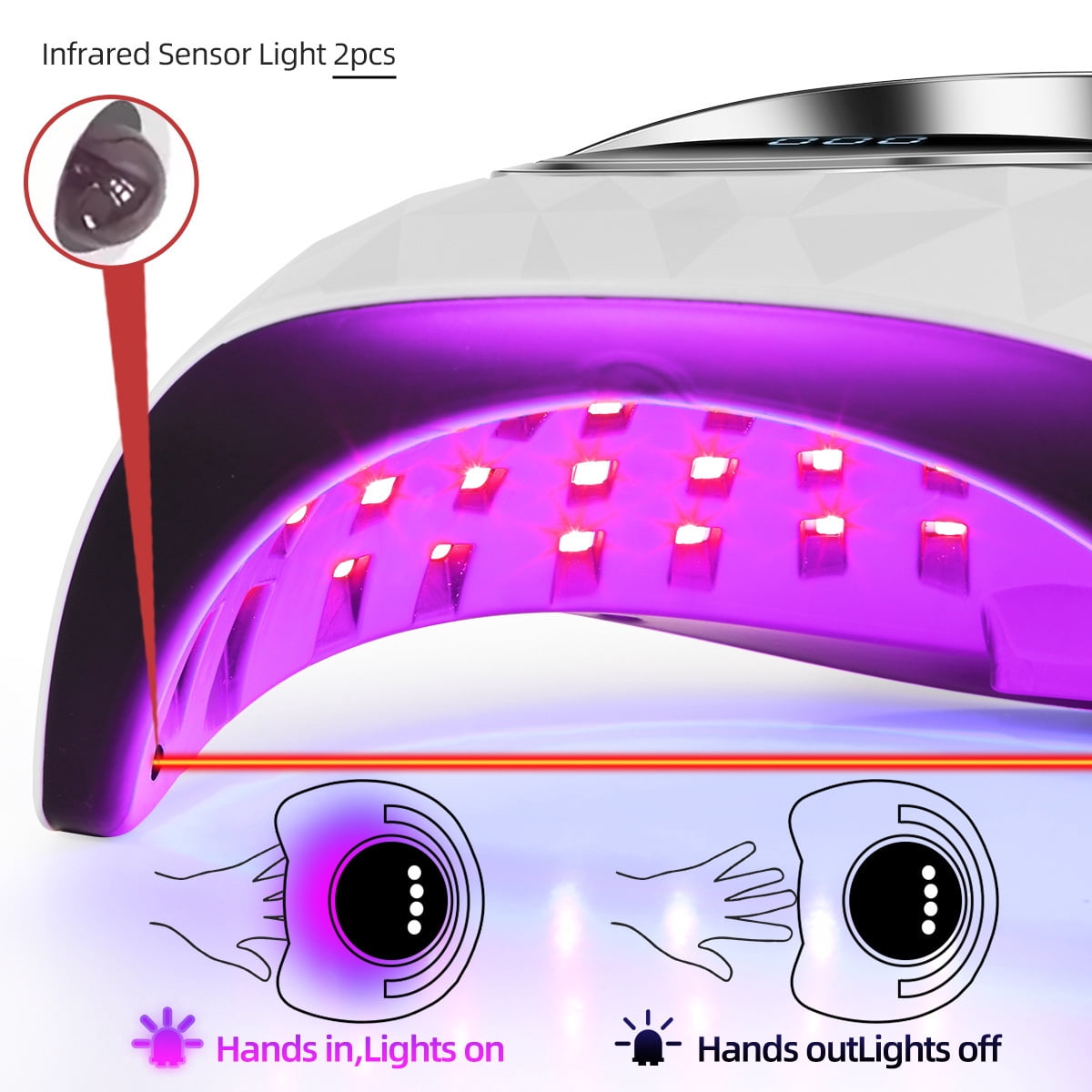 288W Nail Quick Dryer LED Light UV Varnish Gel Curing Machine Electric Nail Lamp
