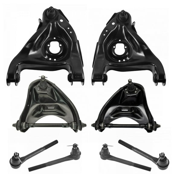 TRQ 8pc Steering Suspension Kit Control Arms w/ Ball Joints Inner Outer Tie Rods PSA50207