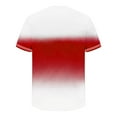 thumbnail image 5 of IYTR Men Gradient Baseball Shirts Short Sleeve Button Down Tee Tops Loose Fit Streetwear T Shirt Sporty Outfit (Watermelon Red,XXXXL), 5 of 5