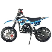 SYX MOTO MK 40cc 4-Stroke Gas Powered Mini Dirt Bike for Kids & Youth, Fully Automatic Entry-Level Off-Road Pit Bike with Speed Governor, Pull Start, Blue