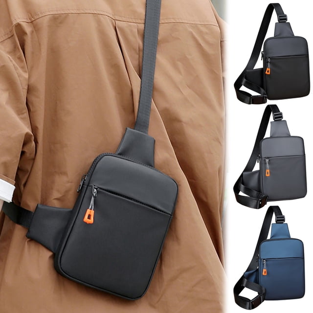 Bolsa de pecho cruzada para hombres y mujeres, mochila pequeña tipo cabestrillo con correa ajustable y bolsillos múltiples, bolso de hombro impermeable ligero para senderismo y uso diario