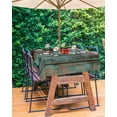 thumbnail image 3 of Outdoor Tablecloth with Umbrella Hole & Zipper, Teal Wood Grain Rectangle Tablecloth 60x102 Inch, Gradient Farm Old Wooden Board Vintage Patio Table Cover Waterproof Table Cloth for Picnic/Party, 3 of 7