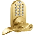 thumbnail image 2 of MiLocks Keyless Entry Door Lock, Electronic Keypad Door Lock with Handle, Digital Lever Handle Door Lock for Interior Doors, Polished Brass Finish, 2 of 6
