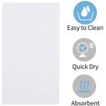 thumbnail image 2 of Premium Microfiber Waffle Weave Kitchen Towels, 16 x 28 Inch Ultra Absorbent and Solid Color Dish Towels, 4 Pack, White, 2 of 7
