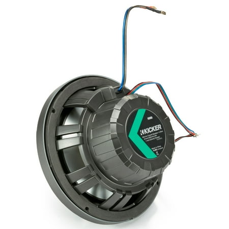 KICKER - KM Series 8" 2-Way Marine Speakers with Polypropylene Cones Pair - Charcoal And White