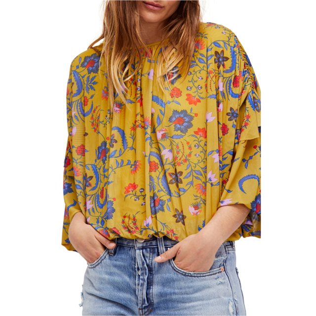 Free People Blouse Tricotée Wildflower Honey pour Femmes, Jaune, Petit