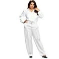 thumbnail image 3 of Women's High Waist Wide Leg Linen Pants for Beach and Casual Wear Comfortable Loose Fit Trousers with Pockets, 3 of 8
