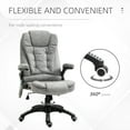 thumbnail image 6 of Vinsetto 6 Point Vibration Massage Office Chair with Heat and Padded Armrests, Gray, 6 of 9