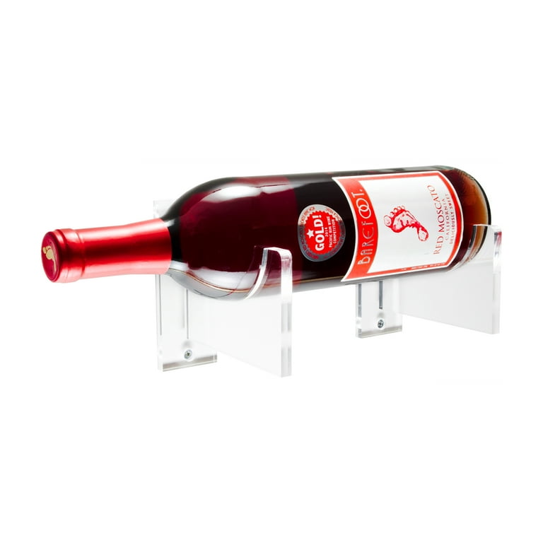 Deluxe Clear Acrylic Wine Bottle Display Wall Mount Bracket A023 WB LL Walmart