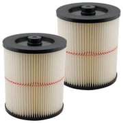 2 Pack Replacement Filters 17816 Compatible with Shop Vac Craftsman 9-17816, Fits Most 5 Gallon and Larger Wet/Dry Vacs