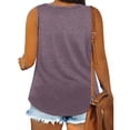 thumbnail image 5 of Asxite Tank Tops for Women Plus Size Sleeveless Solid Color Round Neck Loose Casual Blouse, 5 of 5