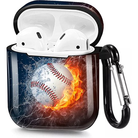 Black AirPods Case Cover,Soft AirPods Case 2&1 Shockproof Silicone Waterproof Protective AirPods Skin Protective Case