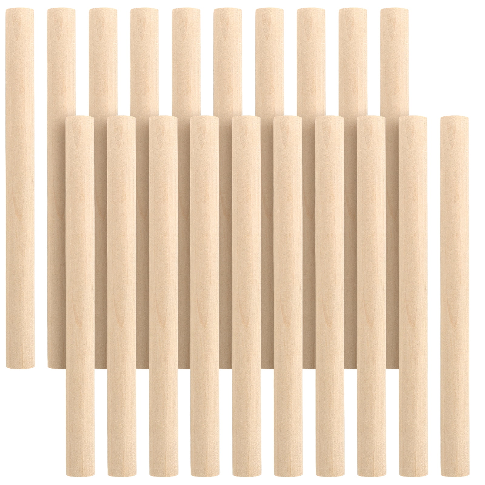 Diotech 100 Pack 1/8" X 6" Wooden Dowel Rods Unfinished Natural Birch Sticks Wood Craft Sticks - View #3