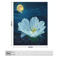 thumbnail image 2 of NIANHE White flower, cactus blanket, comfortable and soft, warm casual blanket, printed design, winter sofa dormitory home decoration, must-have travel product. Size is 50x60 inches., 2 of 9