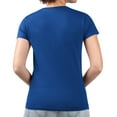 thumbnail image 5 of Women's G-III 4Her by Carl Banks  Royal New York Mets Super-Slim Fit Lightweight Heart V-Neck T-Shirt, 5 of 5