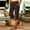 Brown, variant on Womens High-Waist Straight-Leg Capri Pants with Side-Slit Hem and Elastic-Waist, Elegant Cut for smart casual social events Beige S