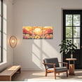 thumbnail image 5 of ZHONGYUTONG Boho Mountain Wall Art 3 Piece Canvas Print Boho Landscape Pictures Wall Decor for Bedroom Modern Sunrise Artwork Framed (11.00" x 14.00" x 3PCS), 5 of 5