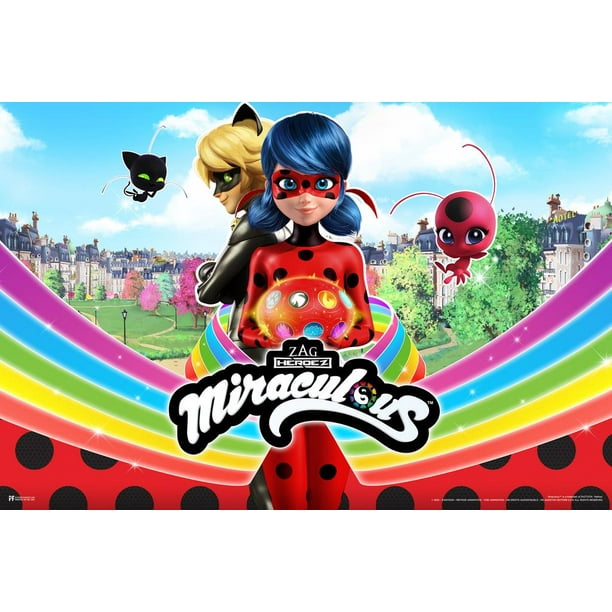 miraculous ladybug and cat noir miraculouses cartoon tv series movie miraculous ladybug merchandise miraculouses miraculous ladybug poster girls bedroom decor cool wall decor art print poster 24x36 walmart com