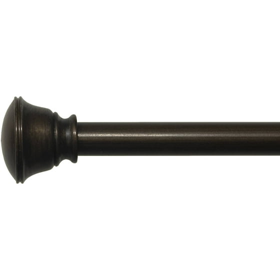 Mainstays OilRubbed Bronze Knob Finial and Curtain Rod Set
