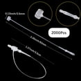 thumbnail image 2 of 2000pcs Plastic Price Tag Chains Fastener Hang Tag Snap Lock Pins Clear 83x3.5x4.5mm, 2 of 6